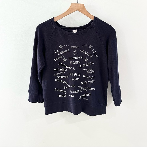 J. Crew Port Of Call Sweatshirt Navy Size XS - Picture 2 of 6